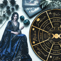 Black Gold Wheel of the Year Wooden Sabbat Wall Art