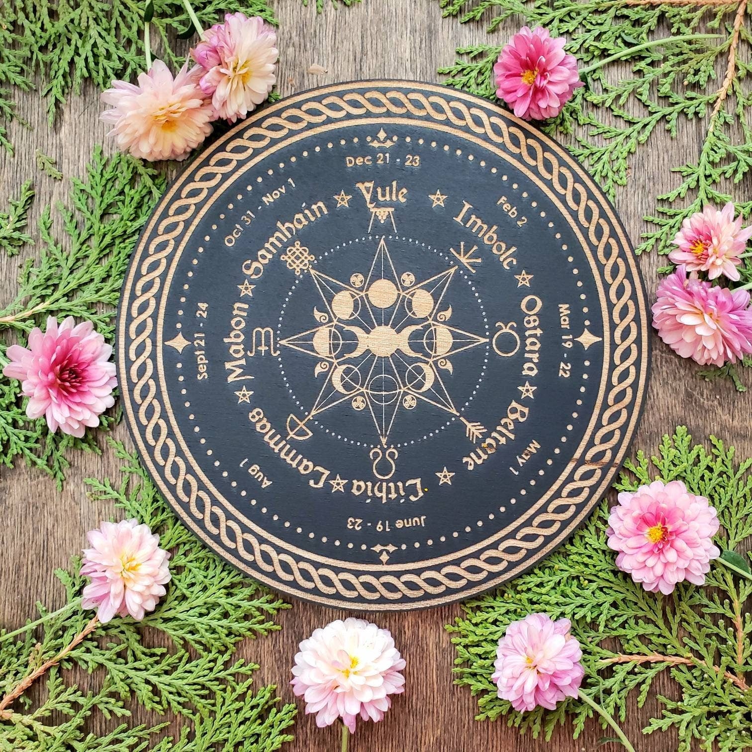 Wheel of the Year Altar Tile Witch Calendar