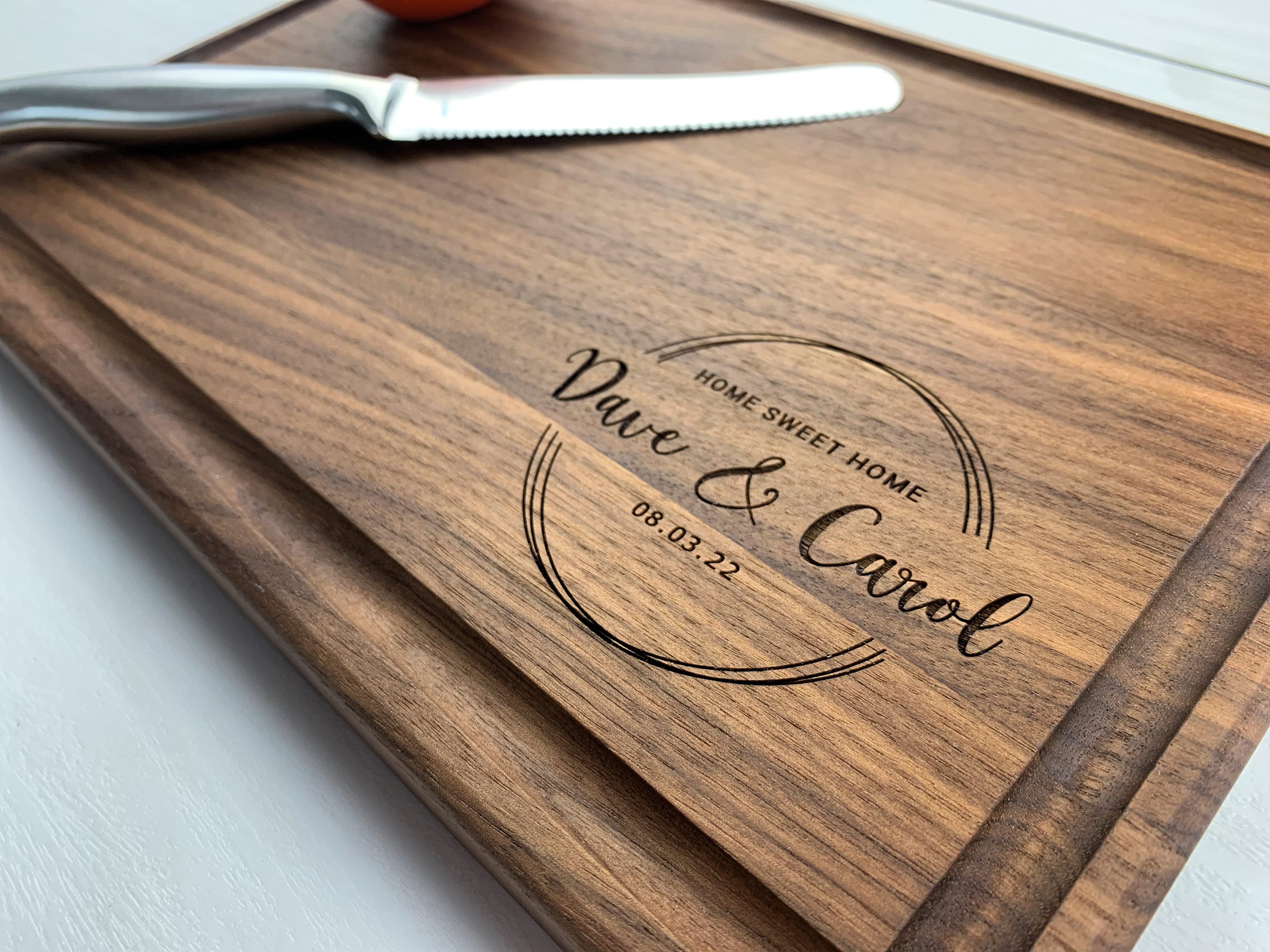 Personalized Cutting Board, Engraved Cutting Board, Couples Gift, Wedding Gift, Engagement Gift, Anniversary Gift, House Warming Gift, 064