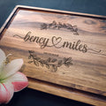 Personalized cutting board, Custom engraved, Gift for couple, wedding, birthday, anniversary, housewarming | CT09