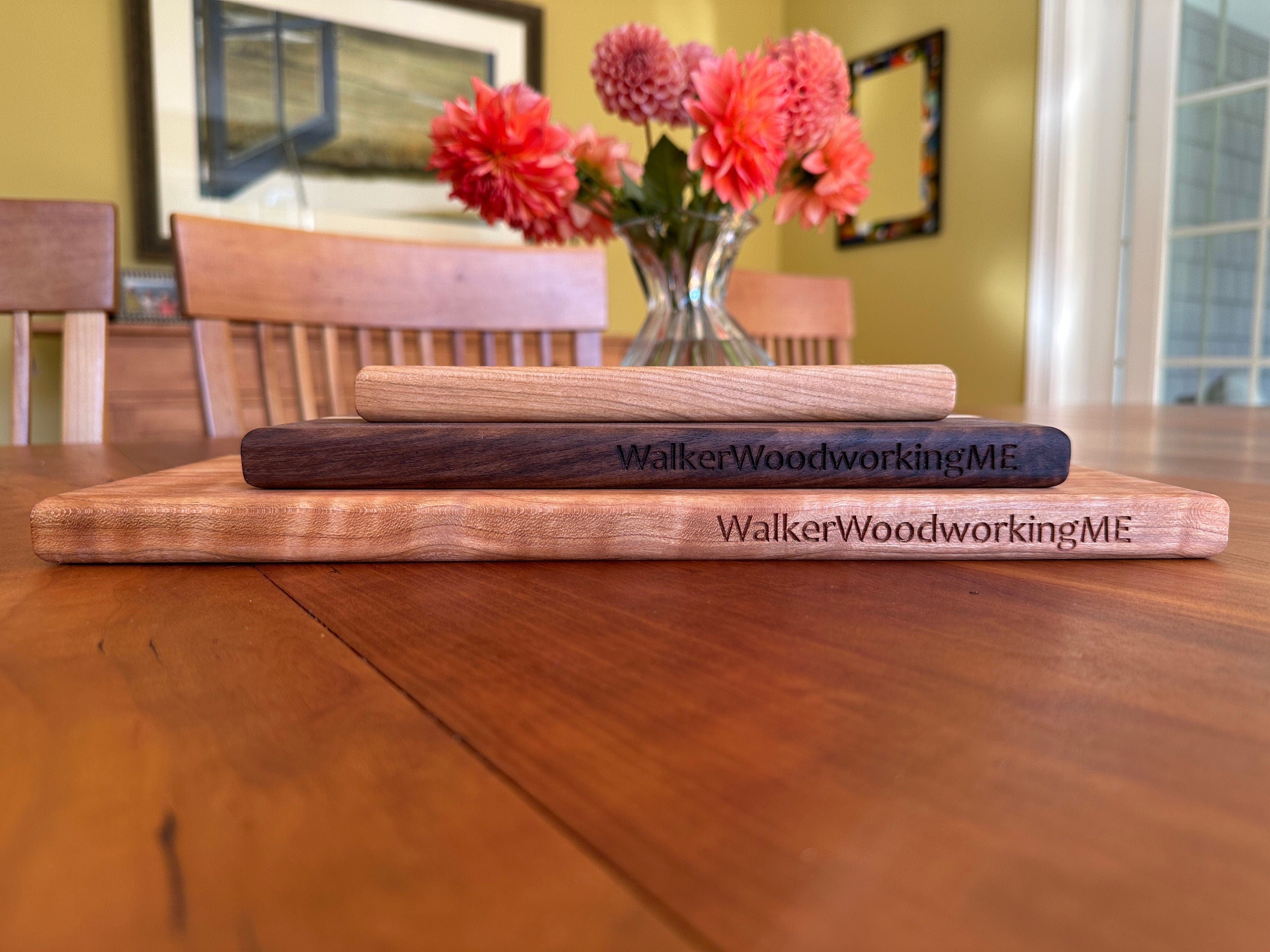 Set of Three Wooden Cutting Boards - Made in Maine - Walnut and/or Cherry