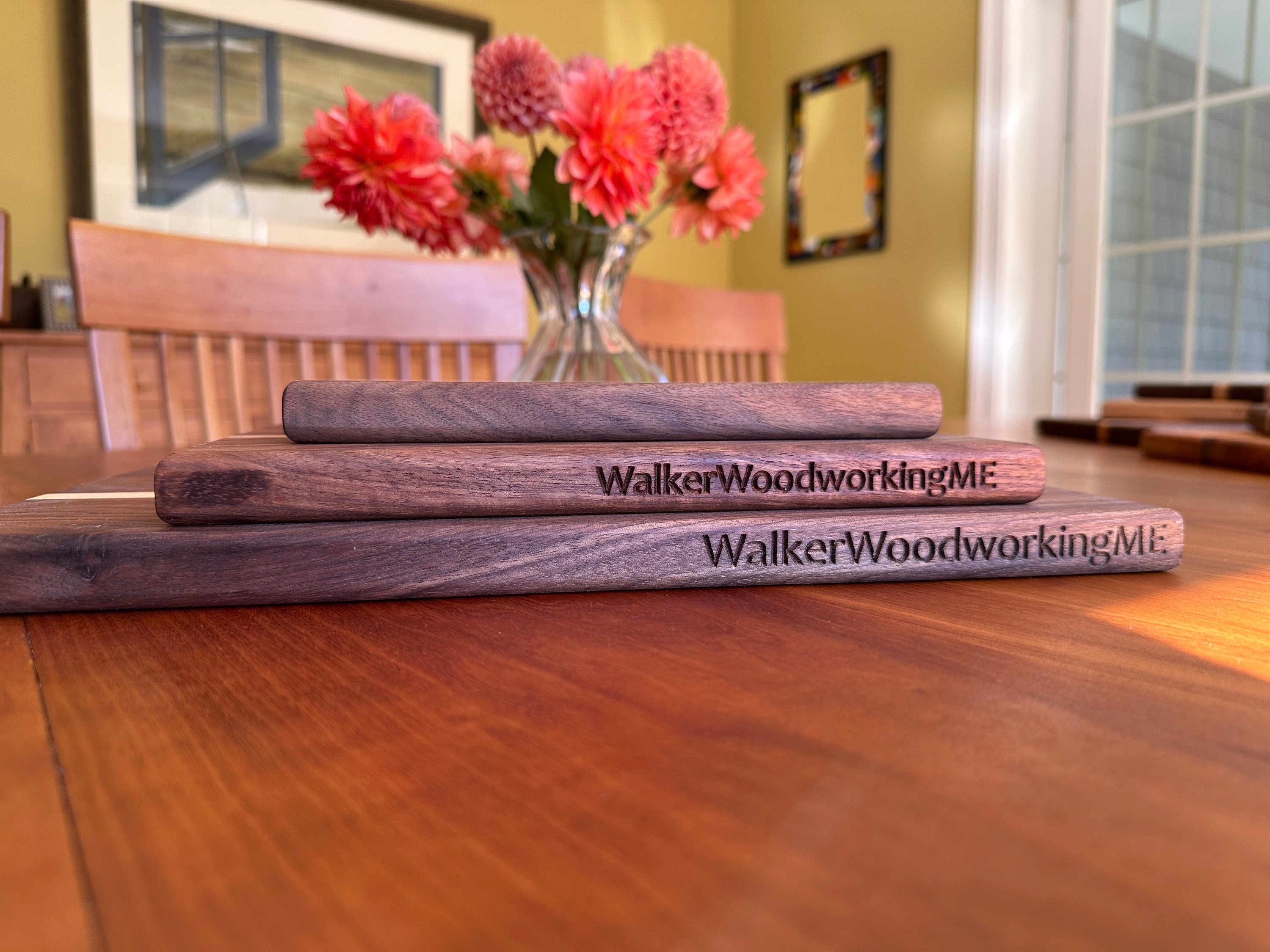 Set of Three Wooden Cutting Boards - Made in Maine - Walnut and/or Cherry