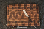 Personalized Double sided Walnut Cutting Board, Reversible Butcher Block End Grain Cutting Boards with Juice Groove, Chopping Board
