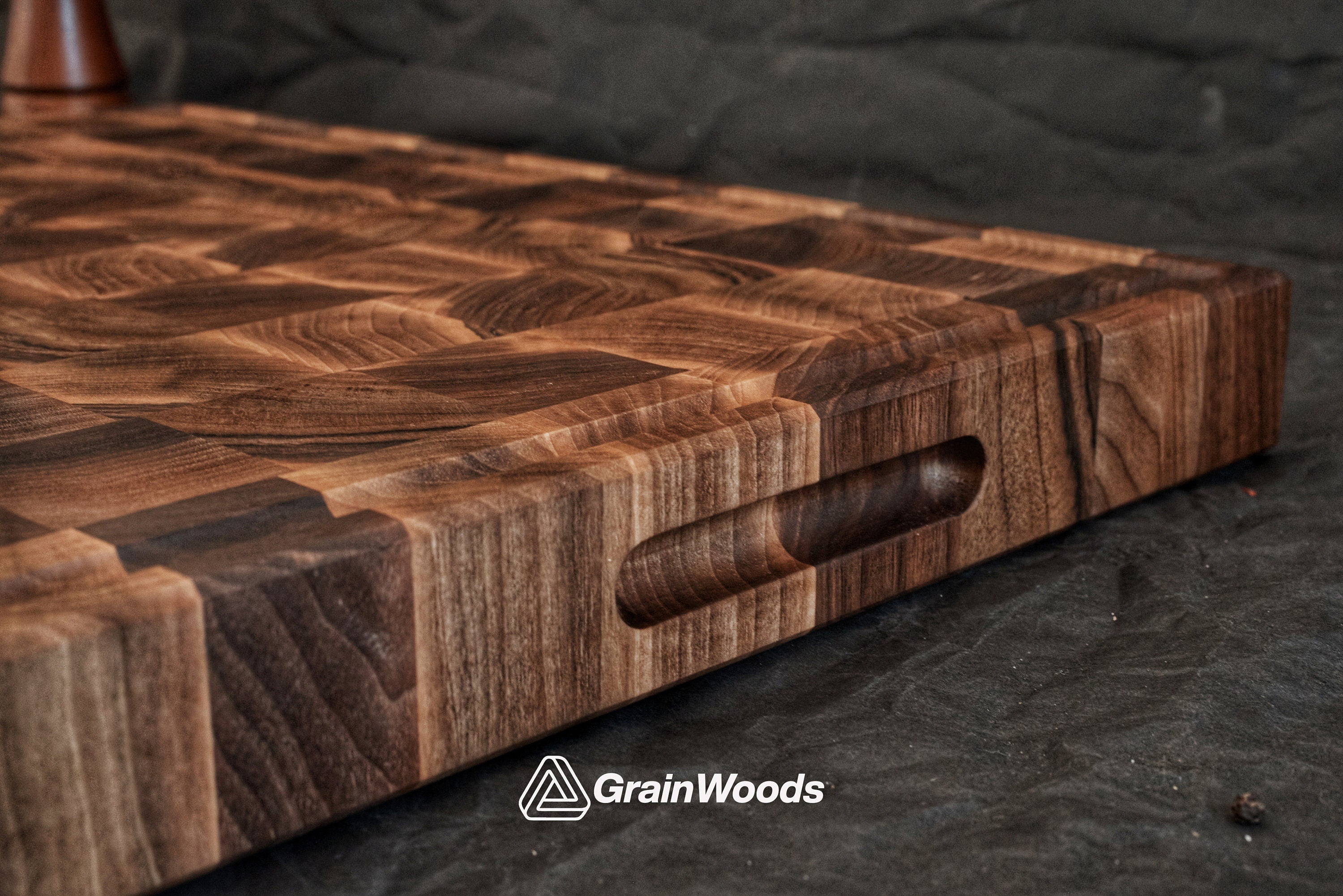 Personalized Double sided Walnut Cutting Board, Reversible Butcher Block End Grain Cutting Boards with Juice Groove, Chopping Board