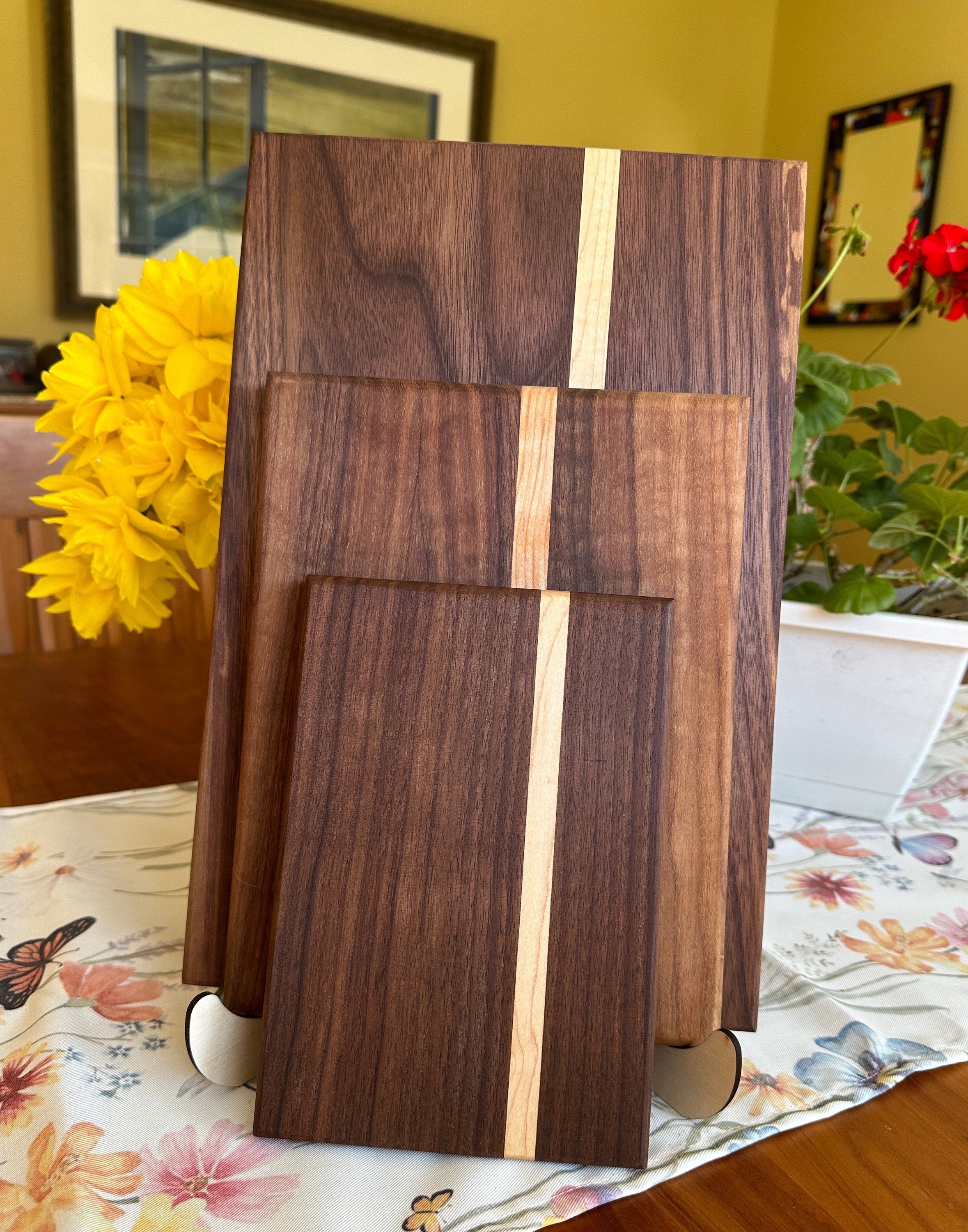 Set of Three Wooden Cutting Boards - Made in Maine - Walnut and/or Cherry