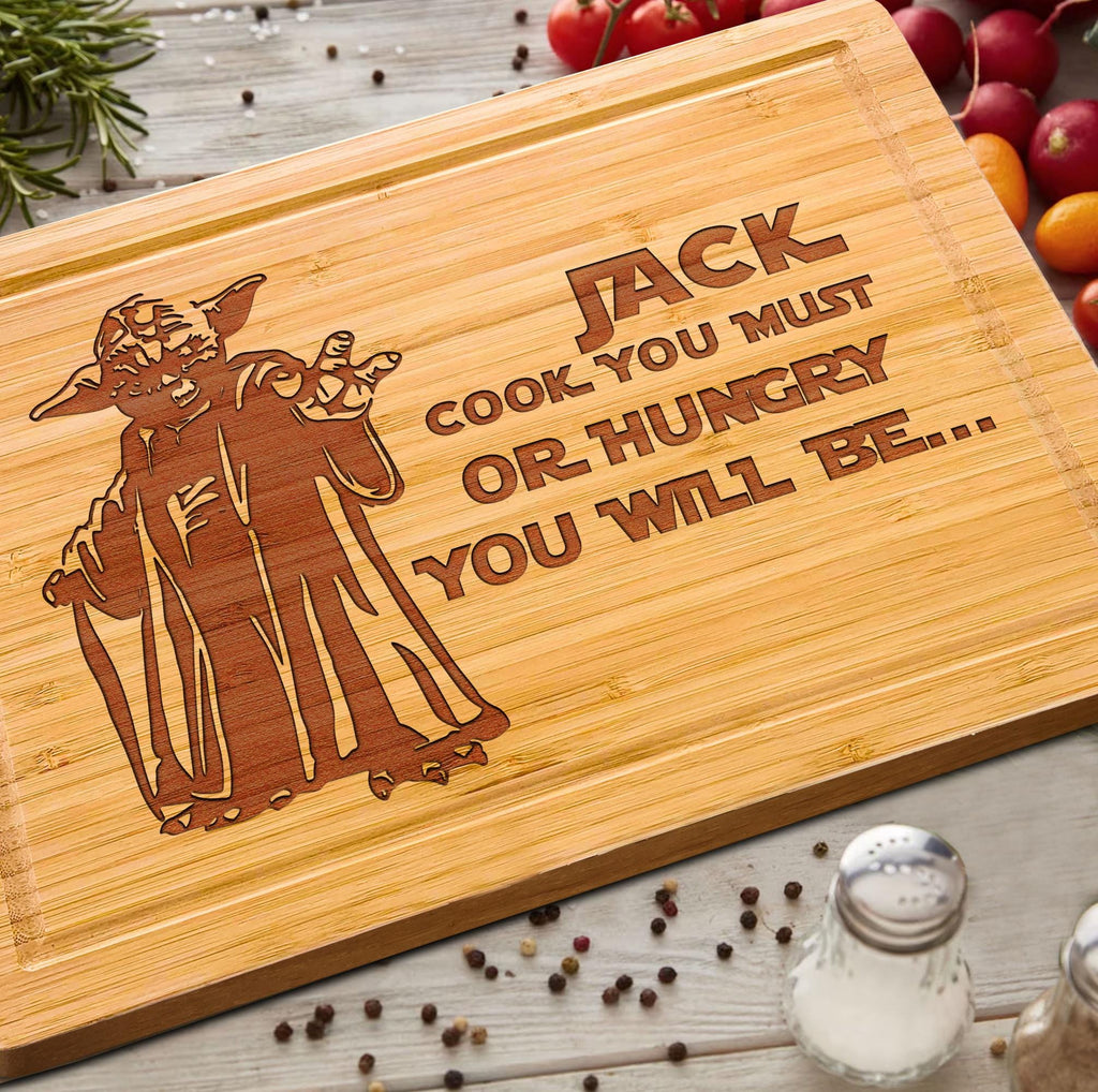 Personalized Fantastic Designed Yoda Cutting Board, Seasonal Decor Gift, Valentine's Gift for Star War Lover, Custom Home Decor for Dad Son