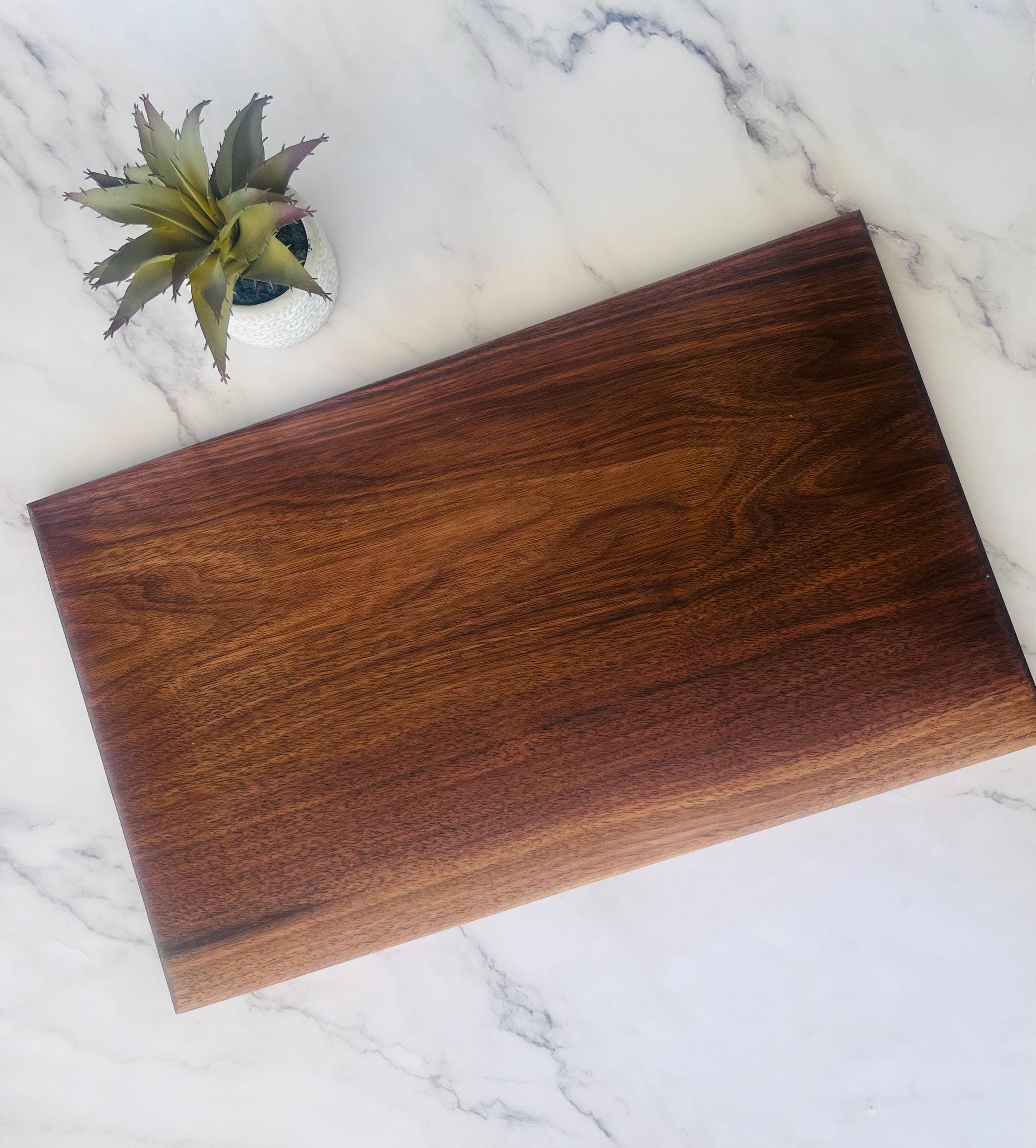 One Piece Walnut Cutting Board – SOLID Hardwood, Non-Toxic, Handmade USA, ORGANIC Finish, No Glues or Stains