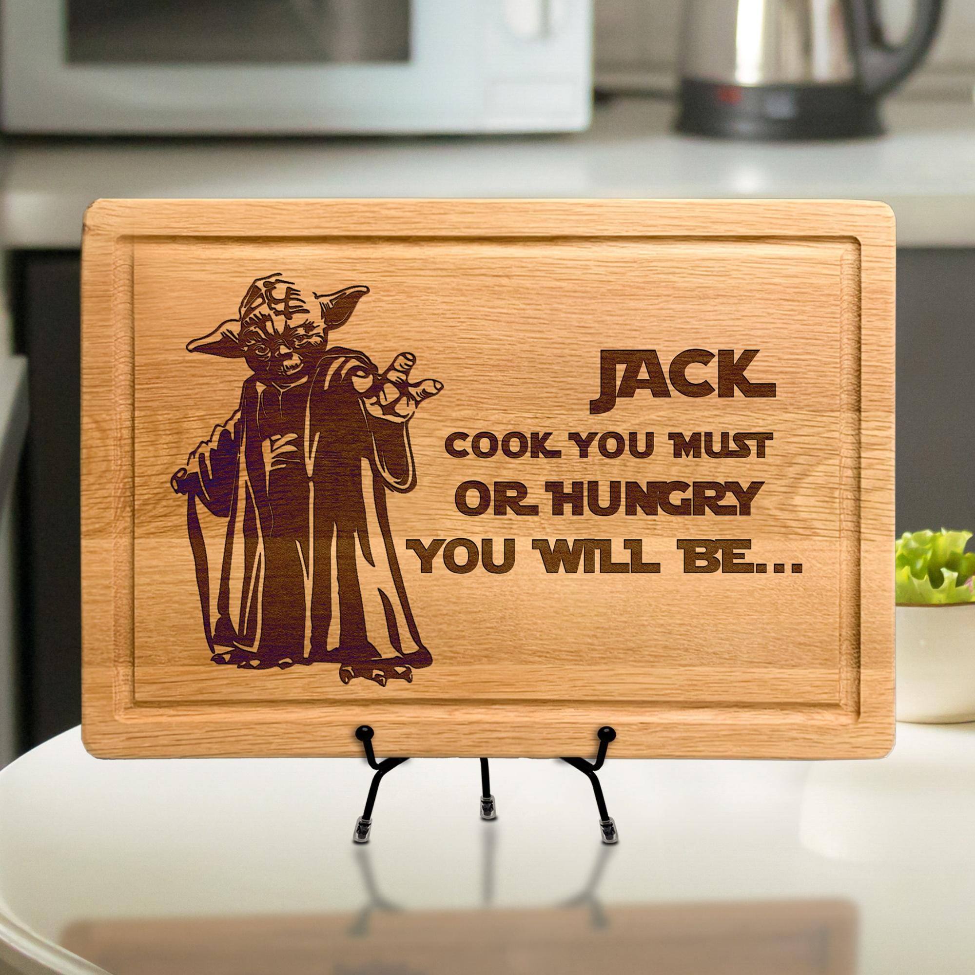 Personalized Fantastic Designed Yoda Cutting Board, Seasonal Decor Gift, Valentine's Gift for Star War Lover, Custom Home Decor for Dad Son