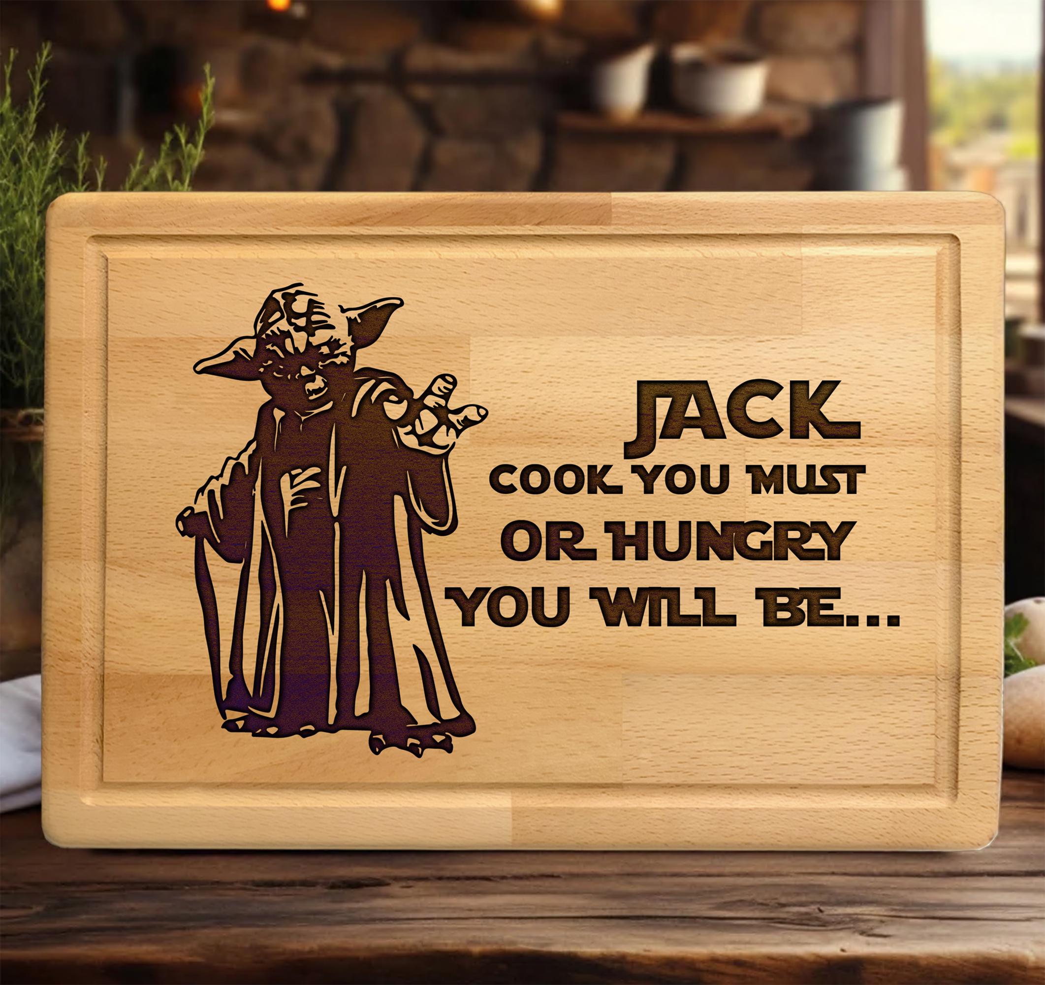 Personalized Fantastic Designed Yoda Cutting Board, Seasonal Decor Gift, Valentine's Gift for Star War Lover, Custom Home Decor for Dad Son