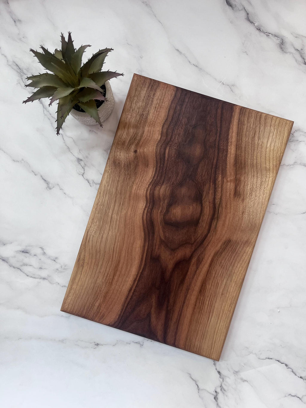 One Piece Walnut Cutting Board – SOLID Hardwood, Non-Toxic, Handmade USA, ORGANIC Finish, No Glues or Stains