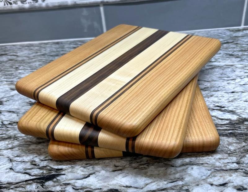 Handmade Wood Cutting Board, Cheese Board, Wood Cutting Board, Multi-Wood Cutting Board, Serving Board