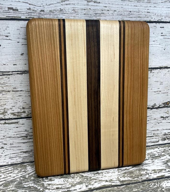 Handmade Wood Cutting Board, Cheese Board, Wood Cutting Board, Multi-Wood Cutting Board, Serving Board
