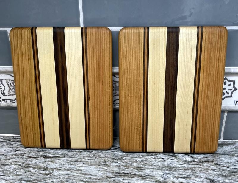Handmade Wood Cutting Board, Cheese Board, Wood Cutting Board, Multi-Wood Cutting Board, Serving Board