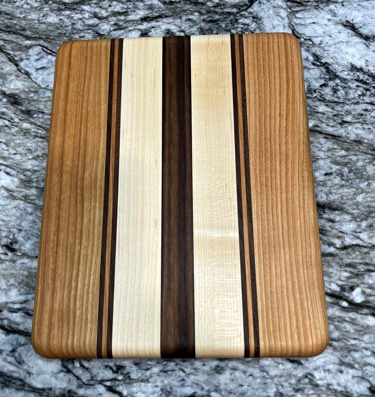Handmade Wood Cutting Board, Cheese Board, Wood Cutting Board, Multi-Wood Cutting Board, Serving Board