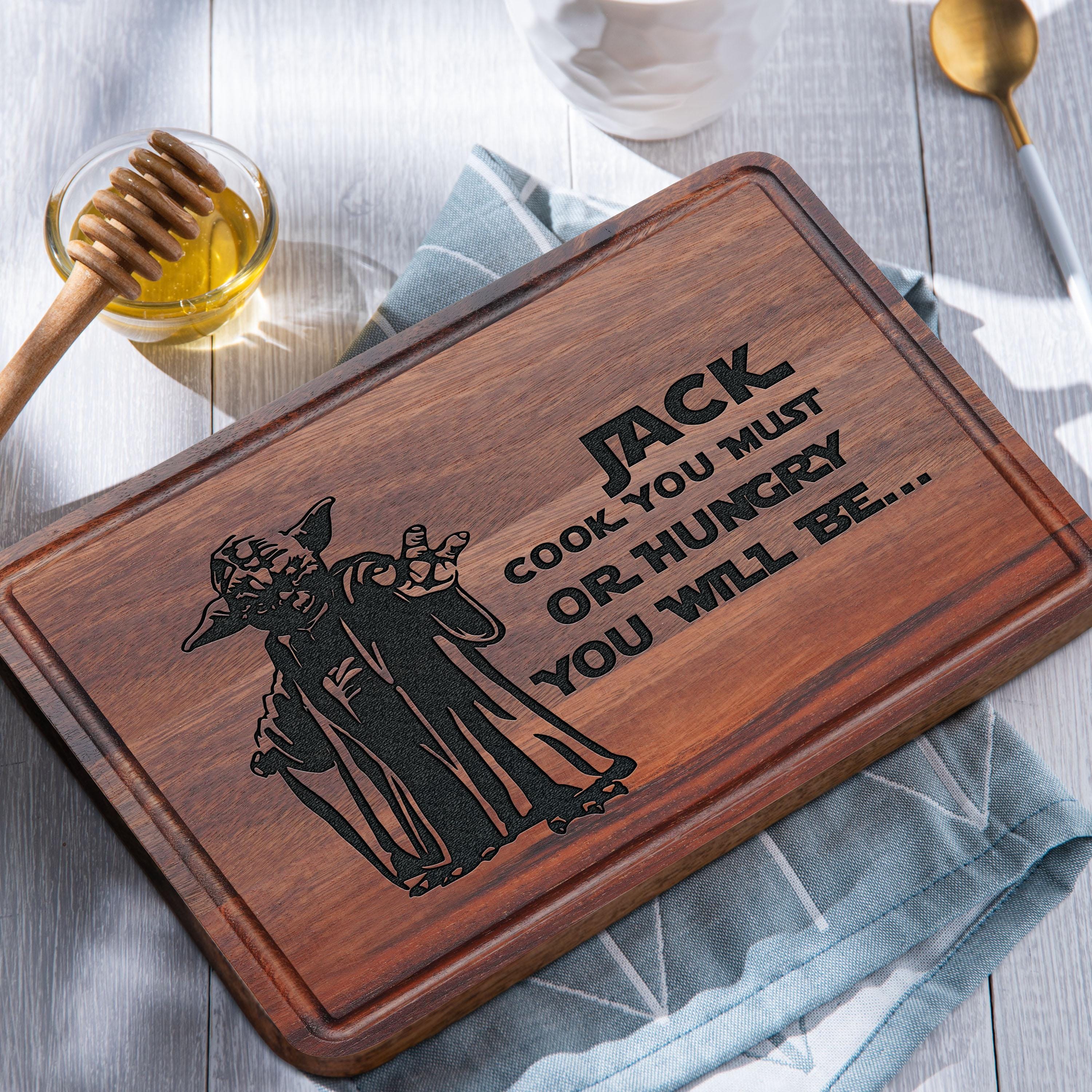 Personalized Fantastic Designed Yoda Cutting Board, Seasonal Decor Gift, Valentine's Gift for Star War Lover, Custom Home Decor for Dad Son