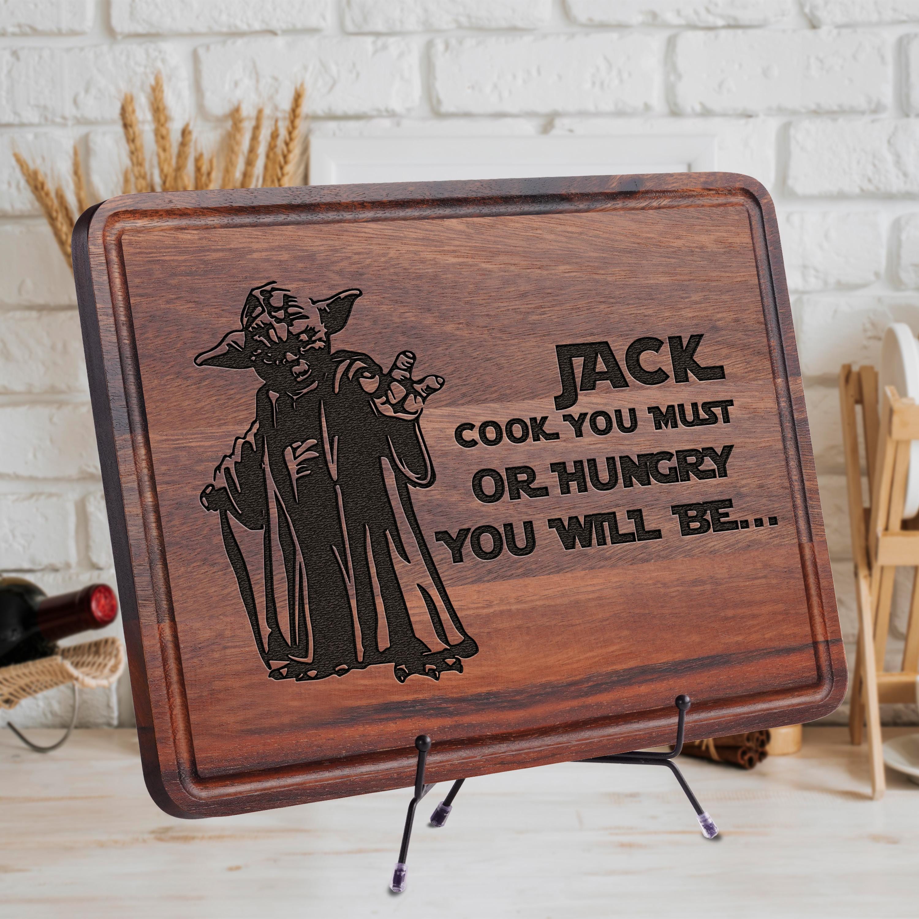 Personalized Fantastic Designed Yoda Cutting Board, Seasonal Decor Gift, Valentine's Gift for Star War Lover, Custom Home Decor for Dad Son