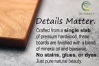 Solid One Piece Cutting Board – Walnut, Cherry, Maple – Single Piece of Hardwood, Wood Personalized Charcuterie Board, Wooden Serving Boards