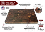 Walnut Cutting Board Personalized, Walnut Chopping Block, Maple End Grain, Kitchen Cutting Board