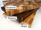 Personalized Cutting Board, End Grain Chopping Block, Maple End Grain, Walnut Cutting Board