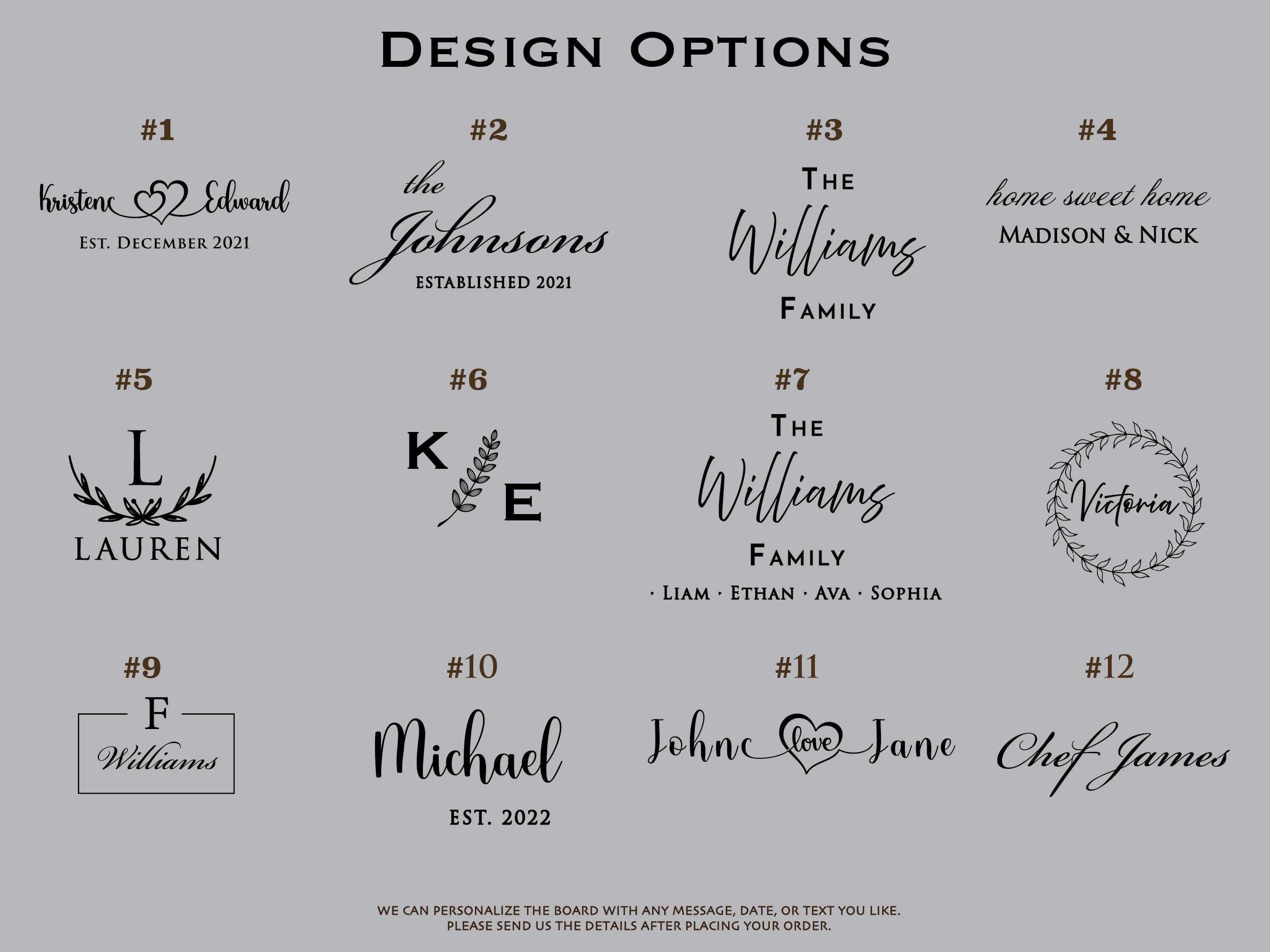 Personalized Cutting Board Wedding Gift | Logo cutting board | Custom cutting board | Unique Christmas Gift | Personalized Engagement gifts