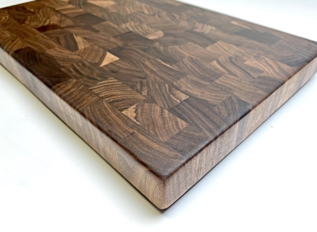 Personalized Cutting Board, End Grain Chopping Block, Maple End Grain, Walnut Cutting Board