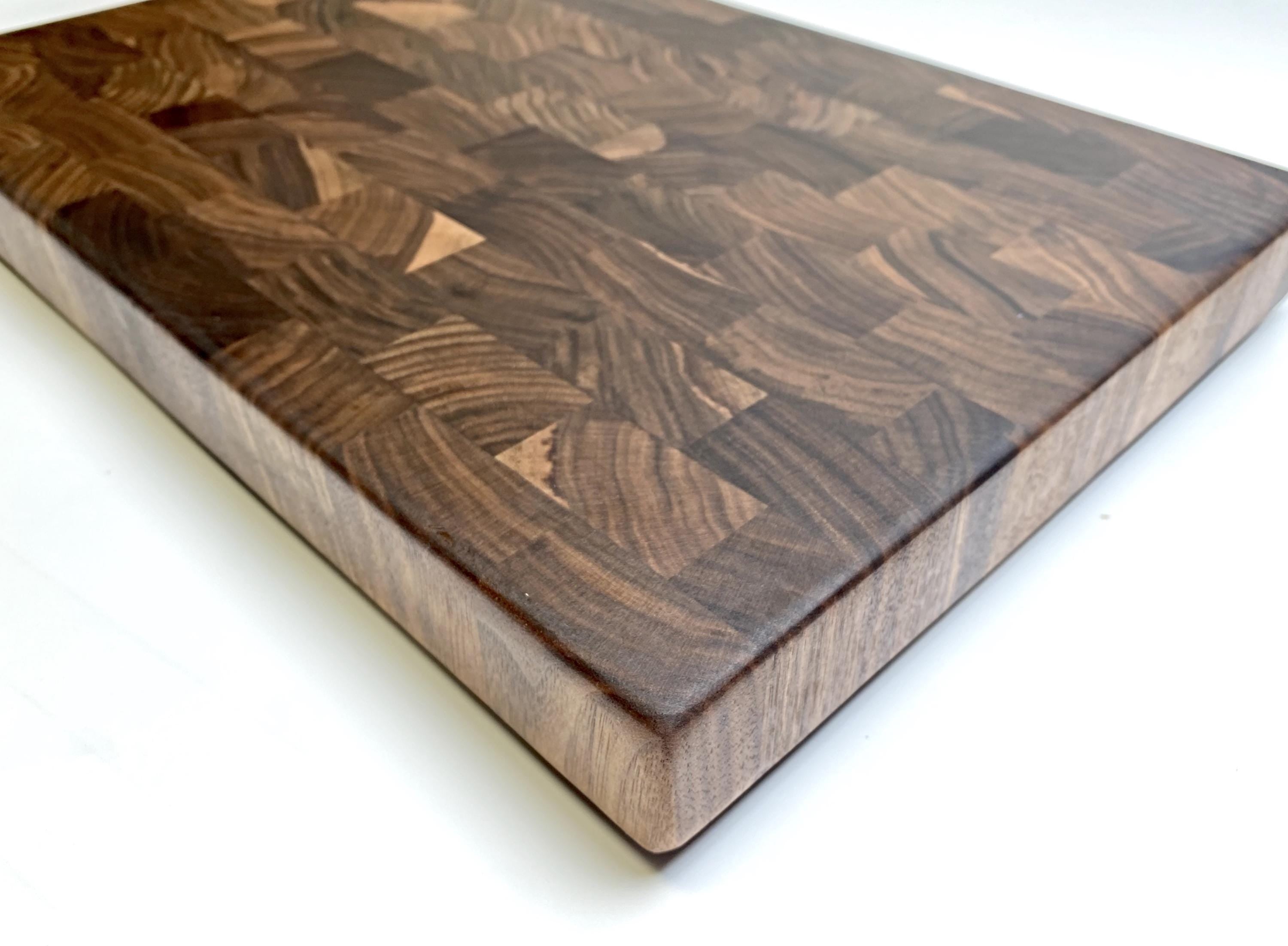 Personalized Cutting Board, End Grain Chopping Block, Maple End Grain, Walnut Cutting Board