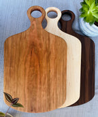 One Piece, Non-Toxic, Handcrafted Large Cutting Board – Choose Walnut, Cherry, or Maple | Charcuterie, Cheese Board, Kitchen Gift