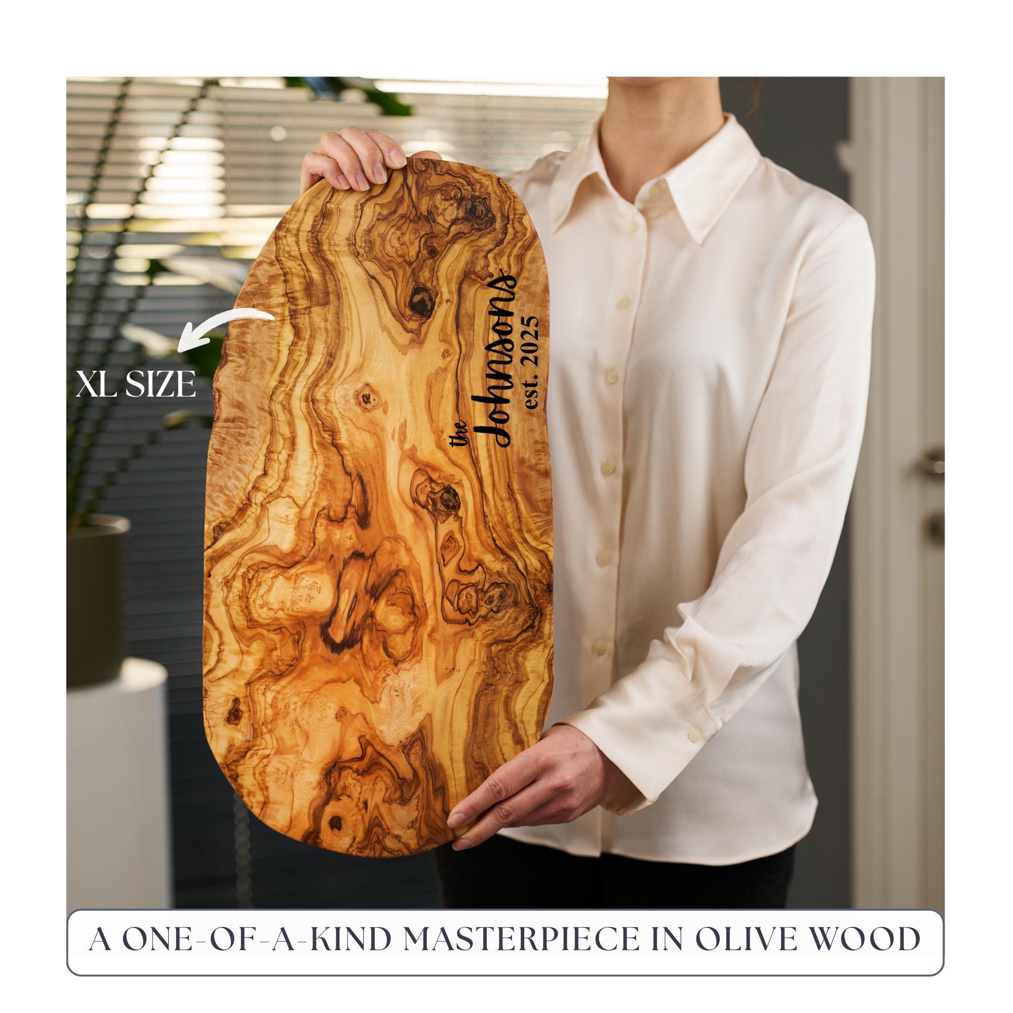 Personalized Charcuterie Board, Olive Wood Cutting board, Rustic Cheese Board Housewarming Gift Wedding Gift For Couple 3rd Anniversary Gift