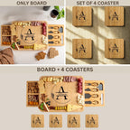 Personalized Charcuterie Board - Engraved Cheese Board, Wedding Gift, Housewarming Gift, Anniversary Gift, Engagement Present for the Couple