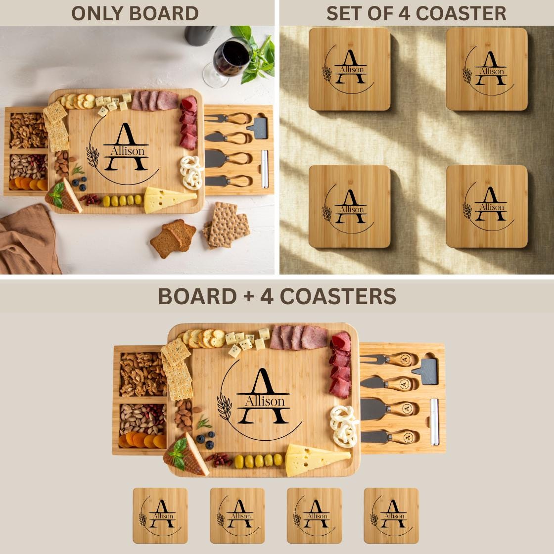 Personalized Charcuterie Board - Engraved Cheese Board, Wedding Gift, Housewarming Gift, Anniversary Gift, Engagement Present for the Couple