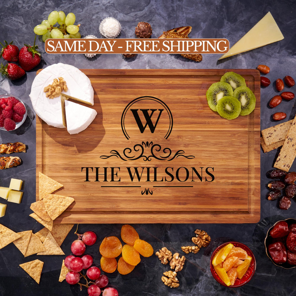 Personalized Cutting Board Engraved Cheese Board, Wedding Gift, Housewarming Gift Anniversary Gift, Unique Engagement Present for the Couple