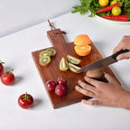 Handcrafted Acacia Wood Cutting Board - Rustic Serving Board, Natural Kitchen Decor & Chopping Board for Everyday Use