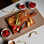 Handcrafted Acacia Wood Cutting Board - Rustic Serving Board, Natural Kitchen Decor & Chopping Board for Everyday Use