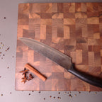 Handmade Reversible Walnut End Grain Cutting Board - The Best Solution For Your Knives