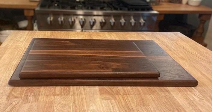 Extra Large Walnut Cutting or Serving Board, Solid, Handmade Charcuterie, Food Grade, NonToxic, Gift, Square or Rectangle Wood Serving Tray