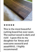 Extra Large Walnut Cutting or Serving Board, Solid, Handmade Charcuterie, Food Grade, NonToxic, Gift, Square or Rectangle Wood Serving Tray