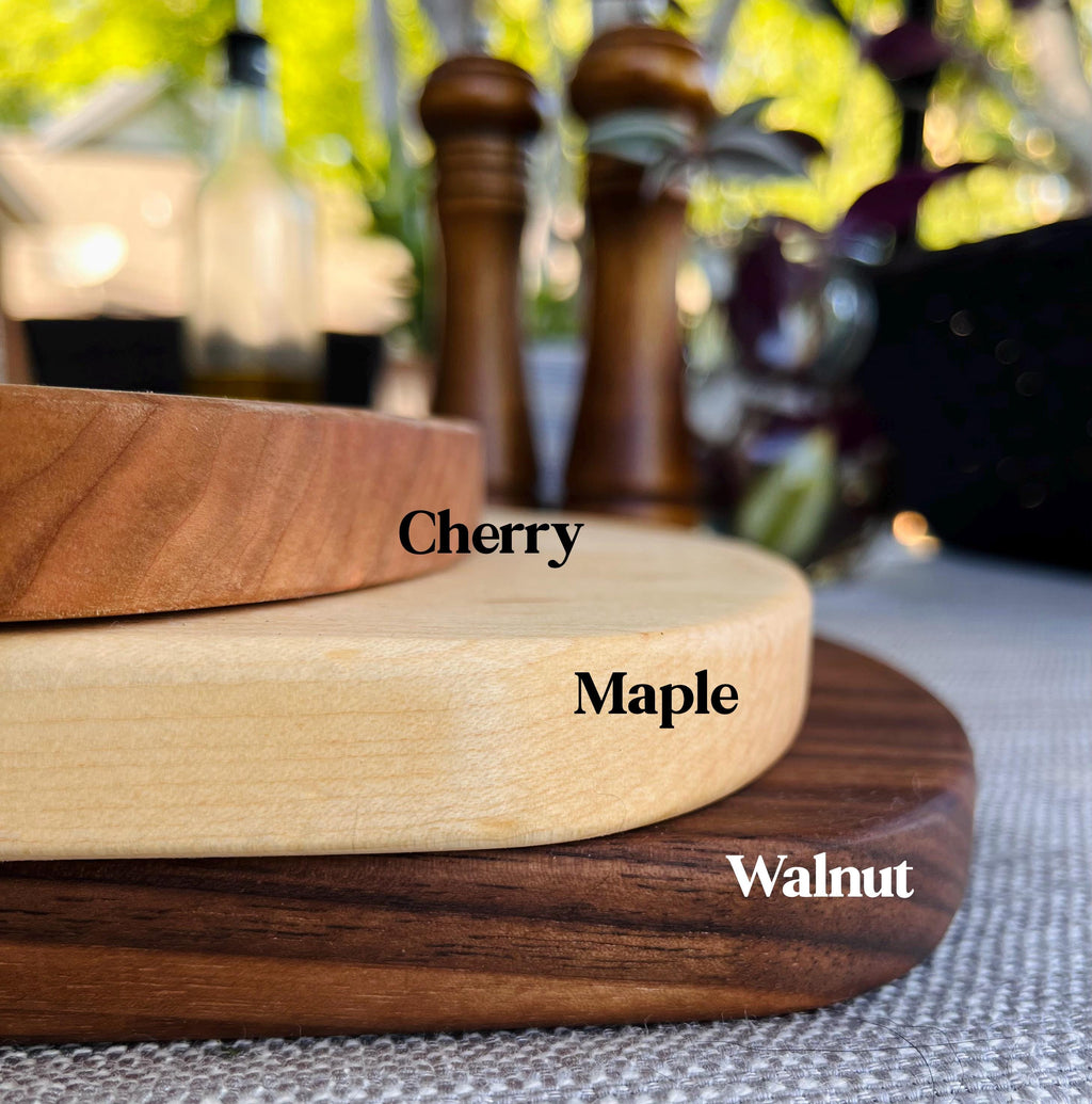 One Piece, Non-Toxic, Handcrafted Large Cutting Board – Choose Walnut, Cherry, or Maple | Charcuterie, Cheese Board, Kitchen Gift