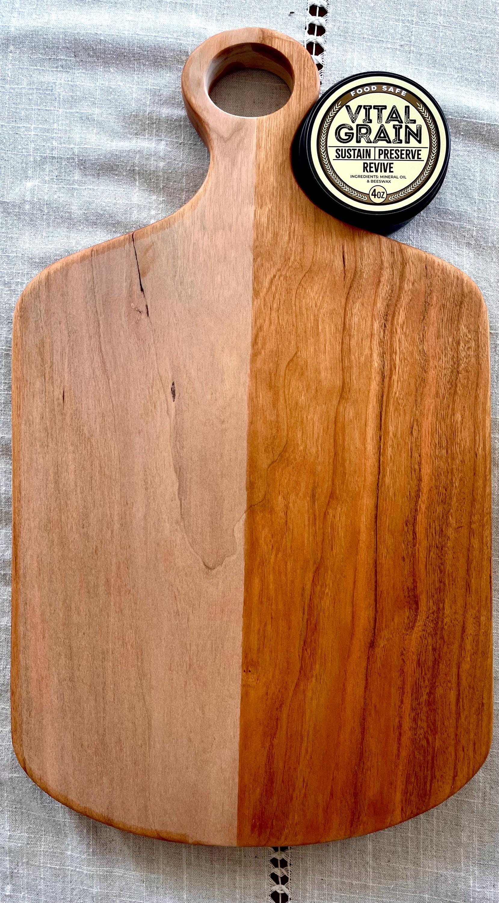 One Piece, Non-Toxic, Handcrafted Large Cutting Board – Choose Walnut, Cherry, or Maple | Charcuterie, Cheese Board, Kitchen Gift