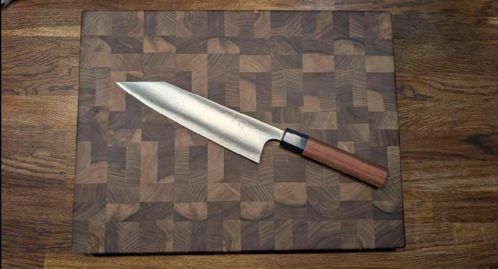 Handmade Reversible Walnut End Grain Cutting Board - The Best Solution For Your Knives
